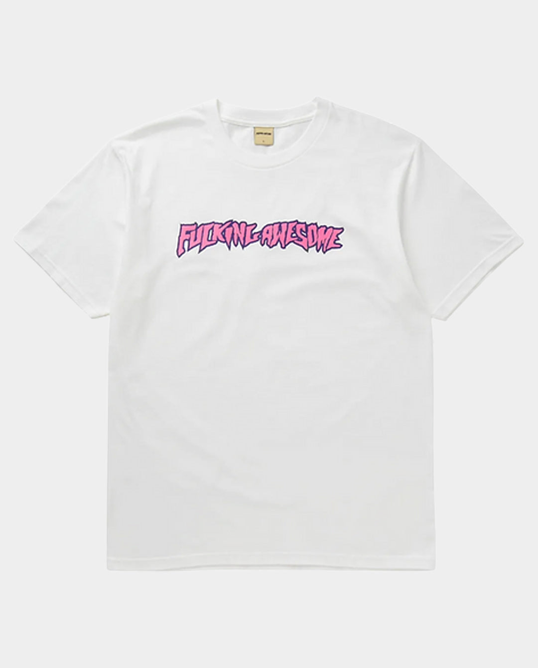 Fucking Awesome - Stamp Logo T-Shirt - White/Pink T-Shirts Fucking Awesome