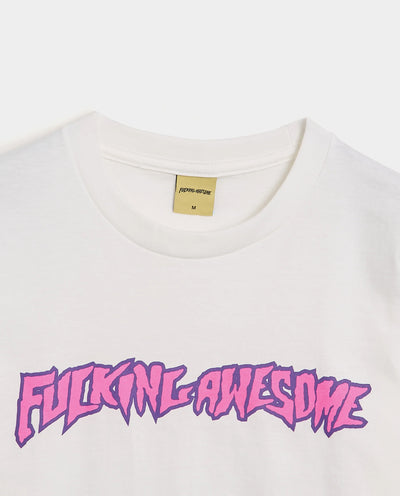 Fucking Awesome - Stamp Logo T-Shirt - White/Pink T-Shirts Fucking Awesome