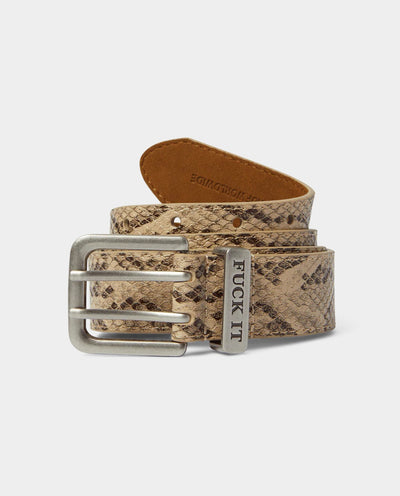 HUF - Fuck It Snakeskin Belt - Brown Belts HUF