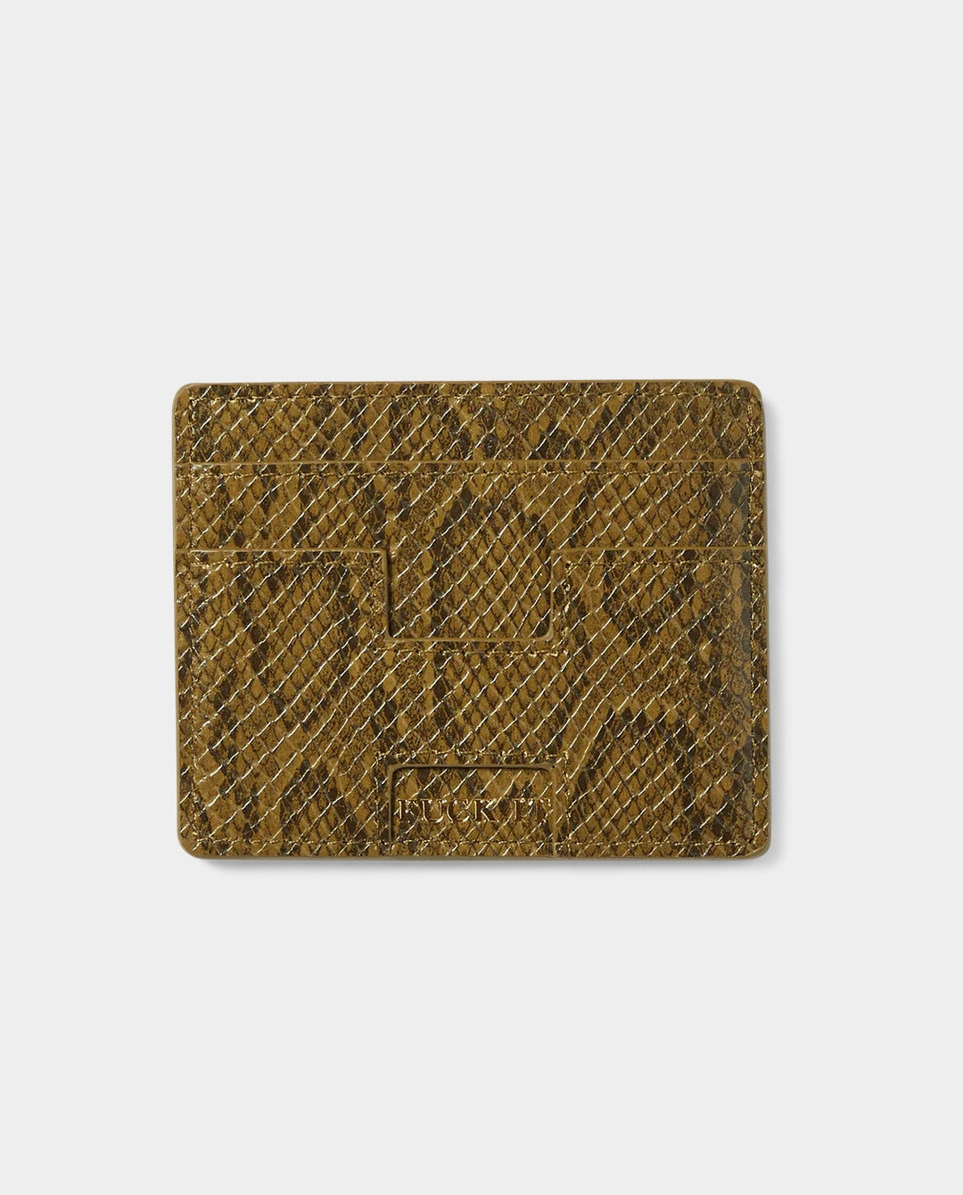 HUF - Fuck It Snakeskin Cardholder - Green Wallets HUF