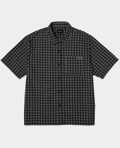 HUF - Micro Plaid SS Shirt - Black Shirts HUF
