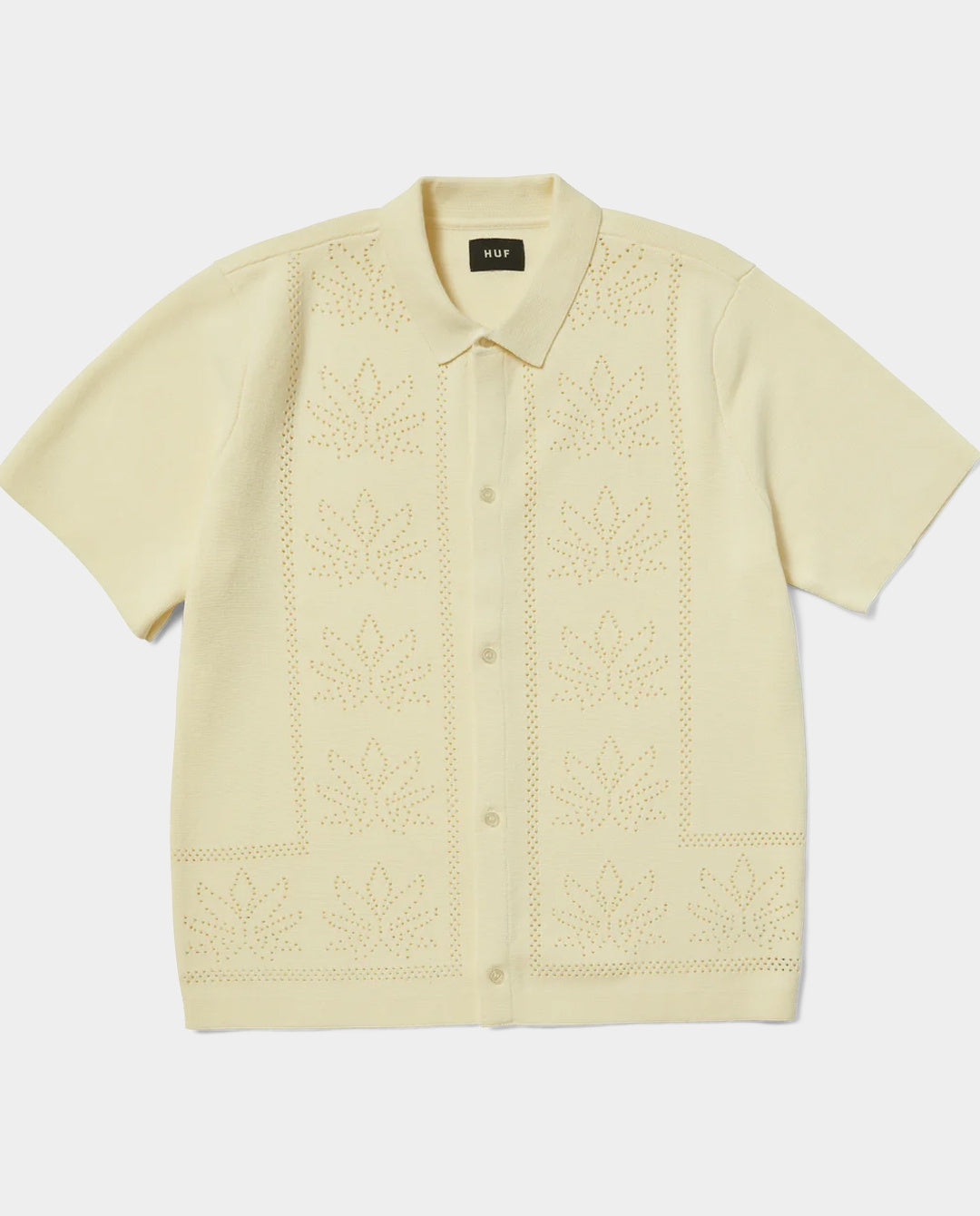 HUF - PlantLife Perforated Knit Top - Natural Shirts HUF