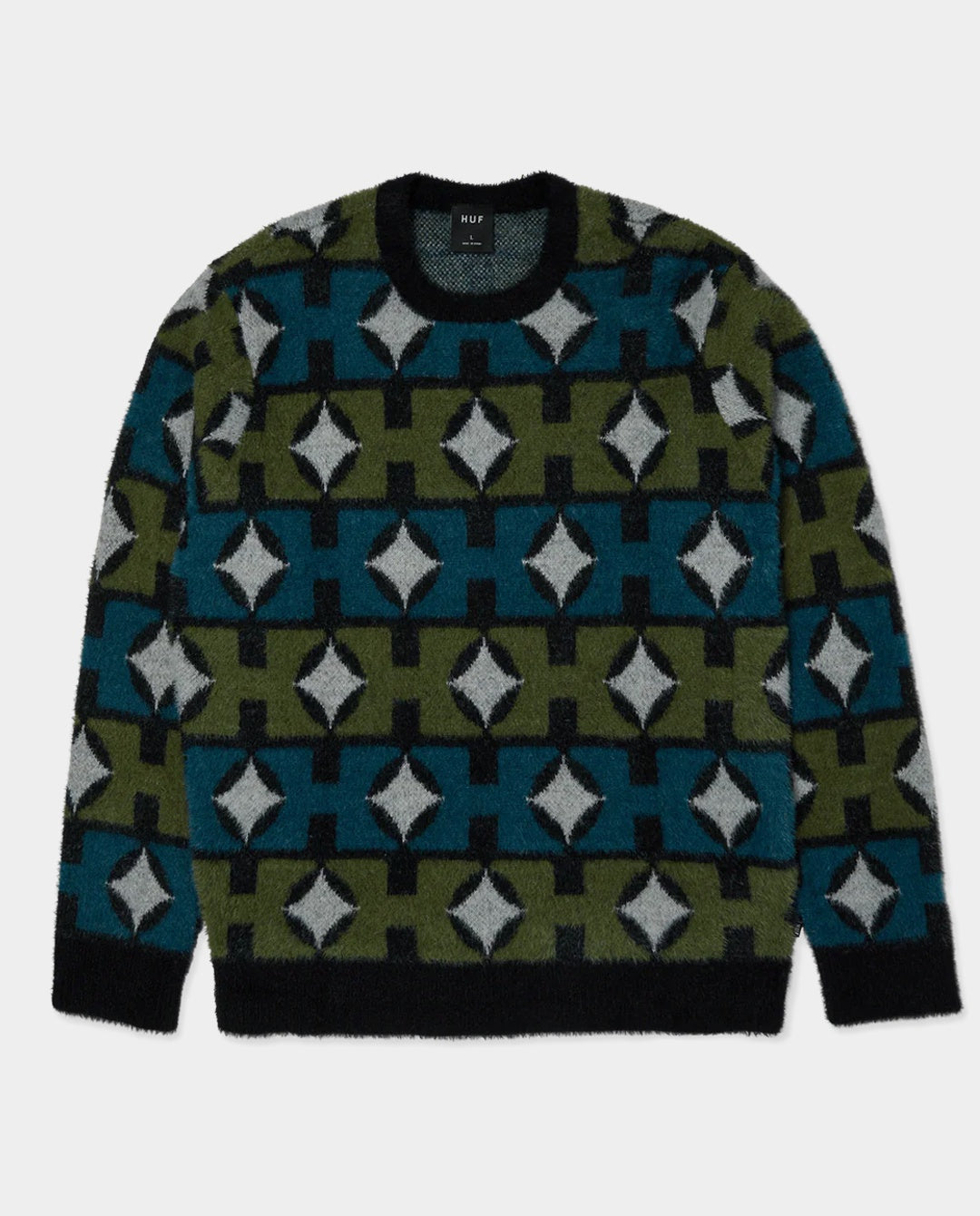 HUF - Space Age Crewneck Sweater - Pine Crewneck HUF