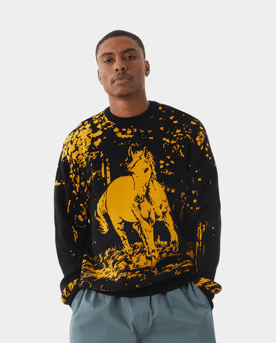 HUF - #5 Horse Crewneck Sweater - Black