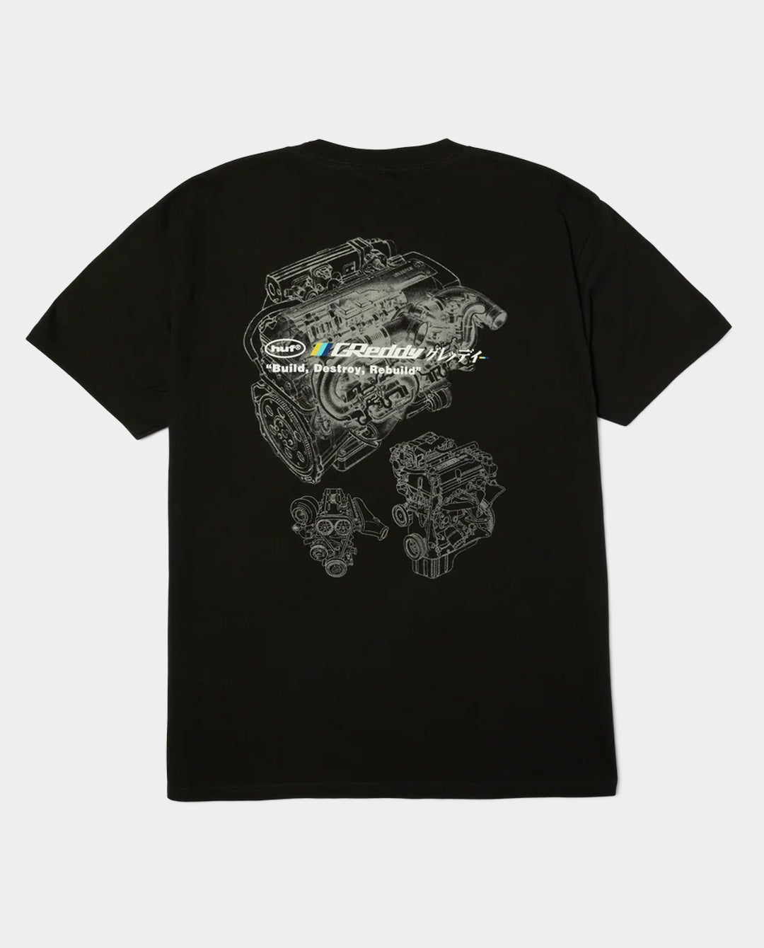 HUF x GReddy - Motors T-Shirt - Black T-Shirts HUF