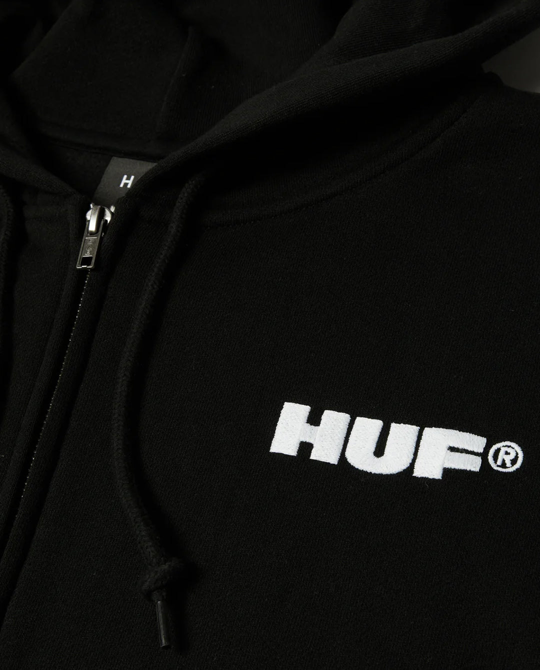 HUF - All Caps Full Zip Hoodie - Black Hoodies HUF