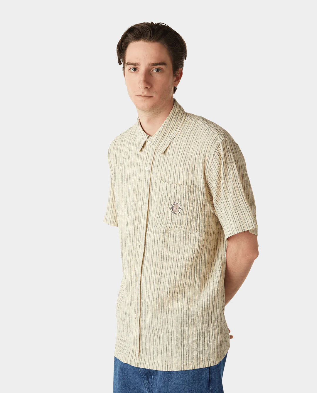 HUF - Apollo S/S Striped Shirt - Natural Shirts HUF