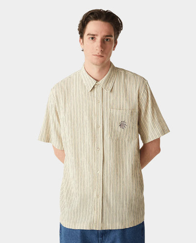 HUF - Apollo S/S Striped Shirt - Natural Shirts HUF