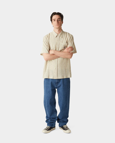 HUF - Apollo S/S Striped Shirt - Natural Shirts HUF
