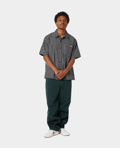 HUF - Micro Plaid SS Shirt - Black Shirts HUF