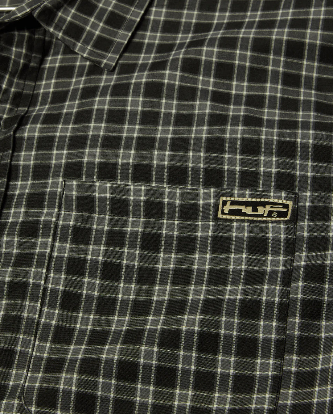 HUF - Micro Plaid SS Shirt - Black Shirts HUF