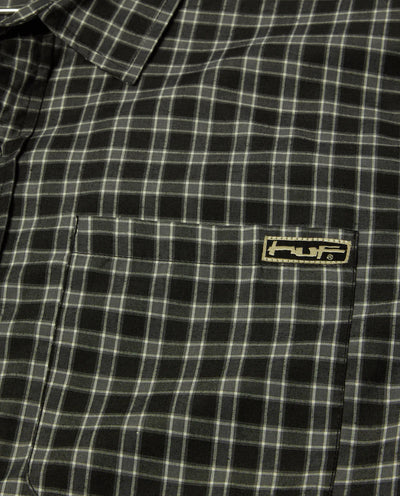 HUF - Micro Plaid SS Shirt - Black Shirts HUF