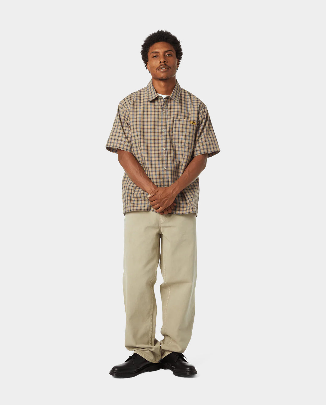 HUF - Micro Plaid SS Shirt - Clay Shirts HUF
