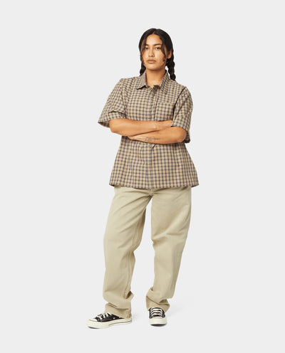 HUF - Micro Plaid SS Shirt - Clay Shirts HUF