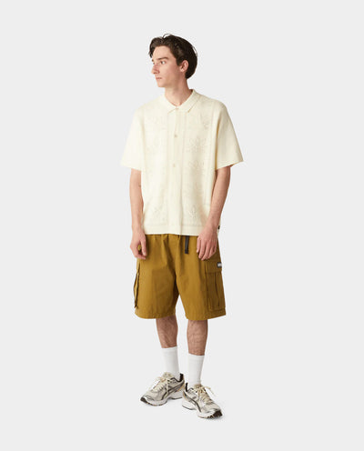 HUF - PlantLife Perforated Knit Top - Natural Shirts HUF