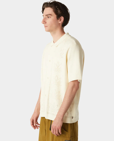 HUF - PlantLife Perforated Knit Top - Natural Shirts HUF