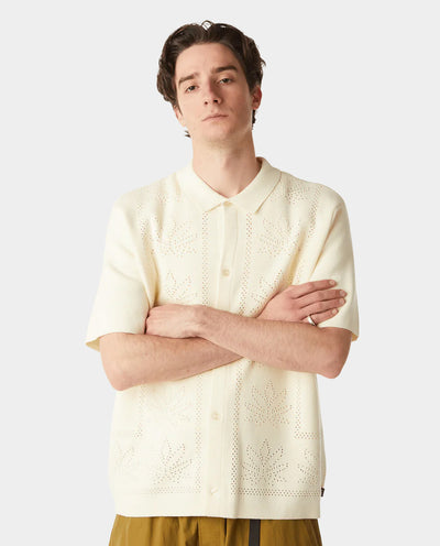 HUF - PlantLife Perforated Knit Top - Natural Shirts HUF