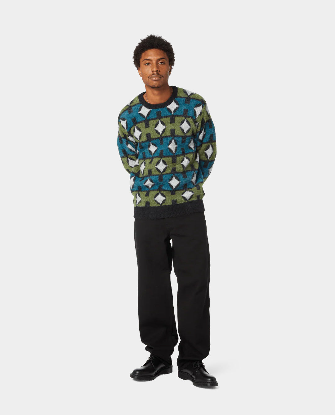 HUF - Space Age Crewneck Sweater - Pine Crewneck HUF
