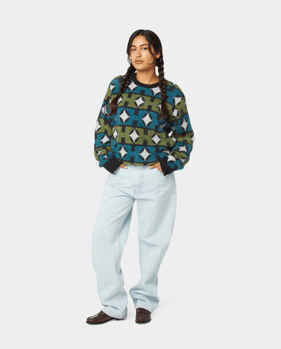 HUF - Space Age Crewneck Sweater - Pine Crewneck HUF
