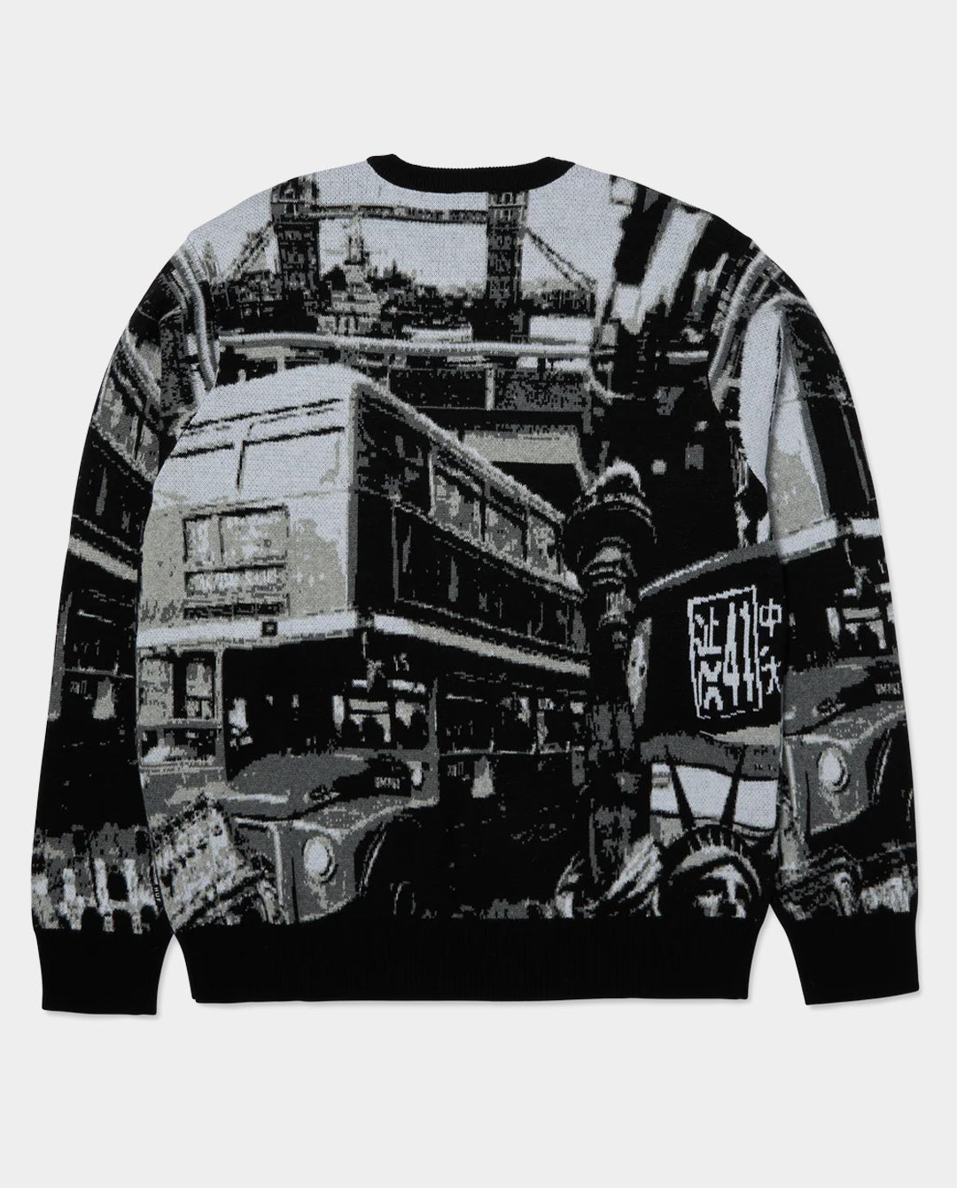 HUF - Worldwide Commuter Sweater - Black Crewneck HUF
