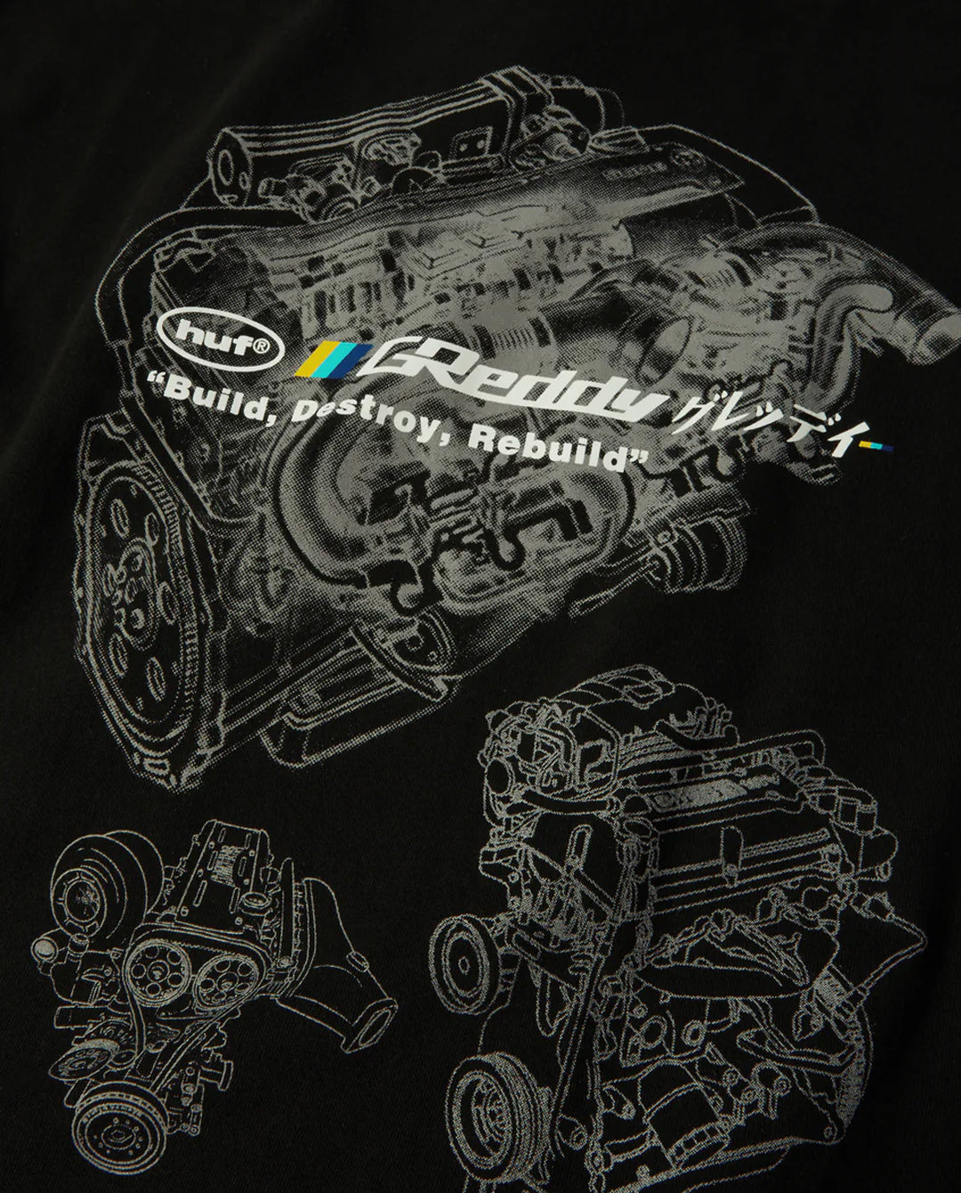 HUF x GReddy - Motors T-Shirt - Black T-Shirts HUF