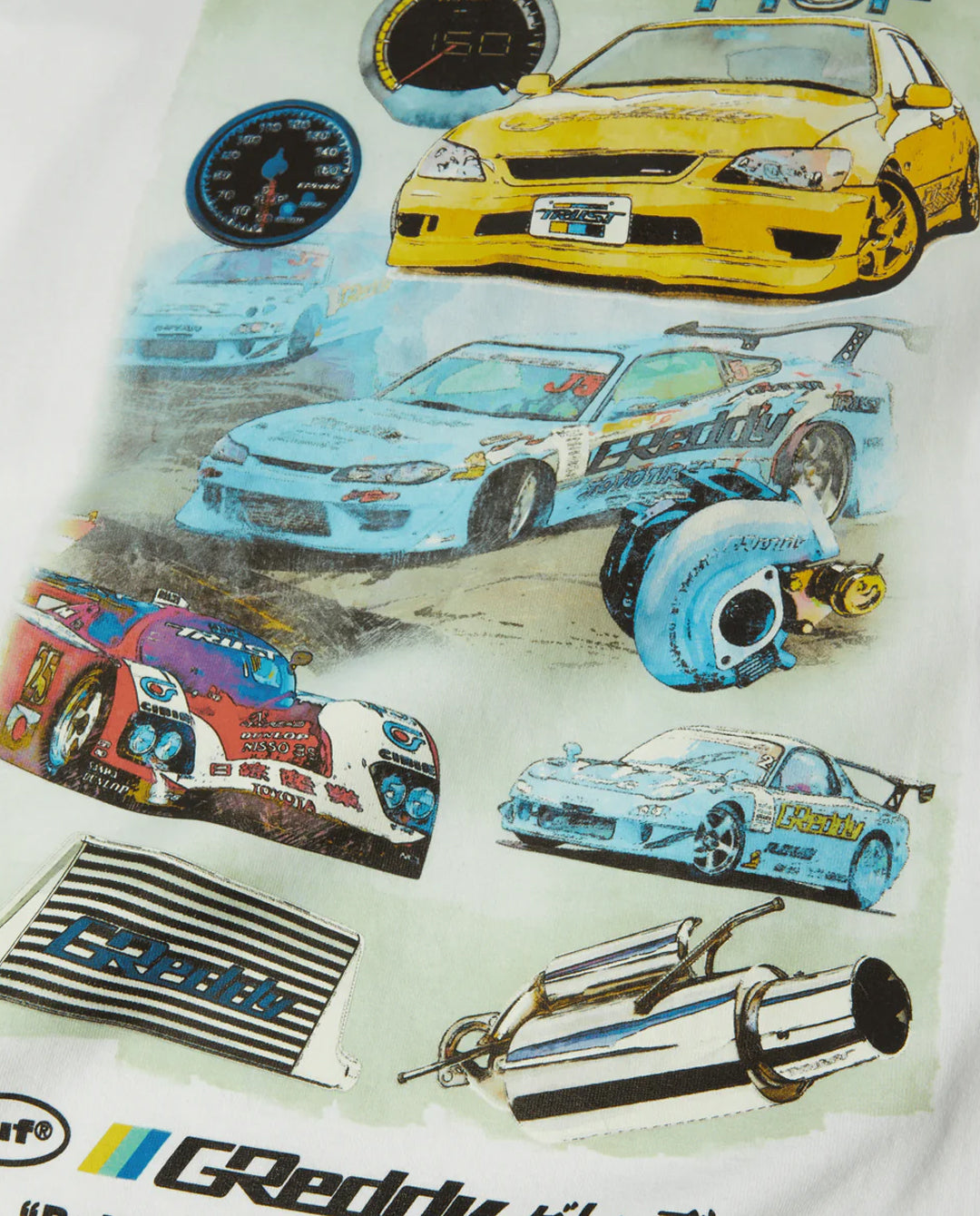 HUF x GReddy - Parts T-Shirt - White T-Shirts HUF