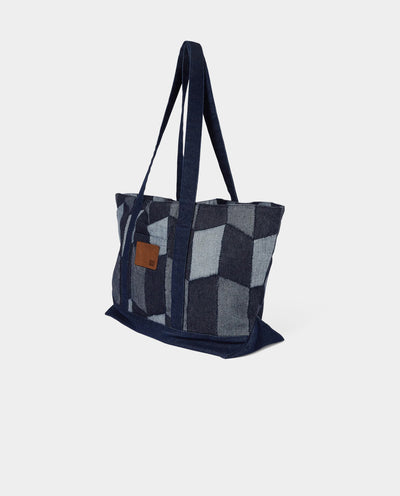 Huf - Patchwork Denim Tote Bag - Blue Bags HUF