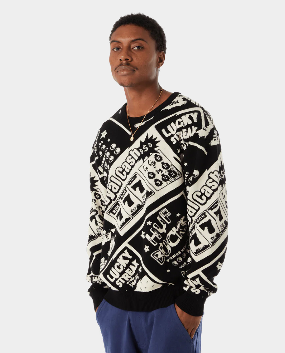 Huf - Lucky Crewneck - Black Crewneck HUF