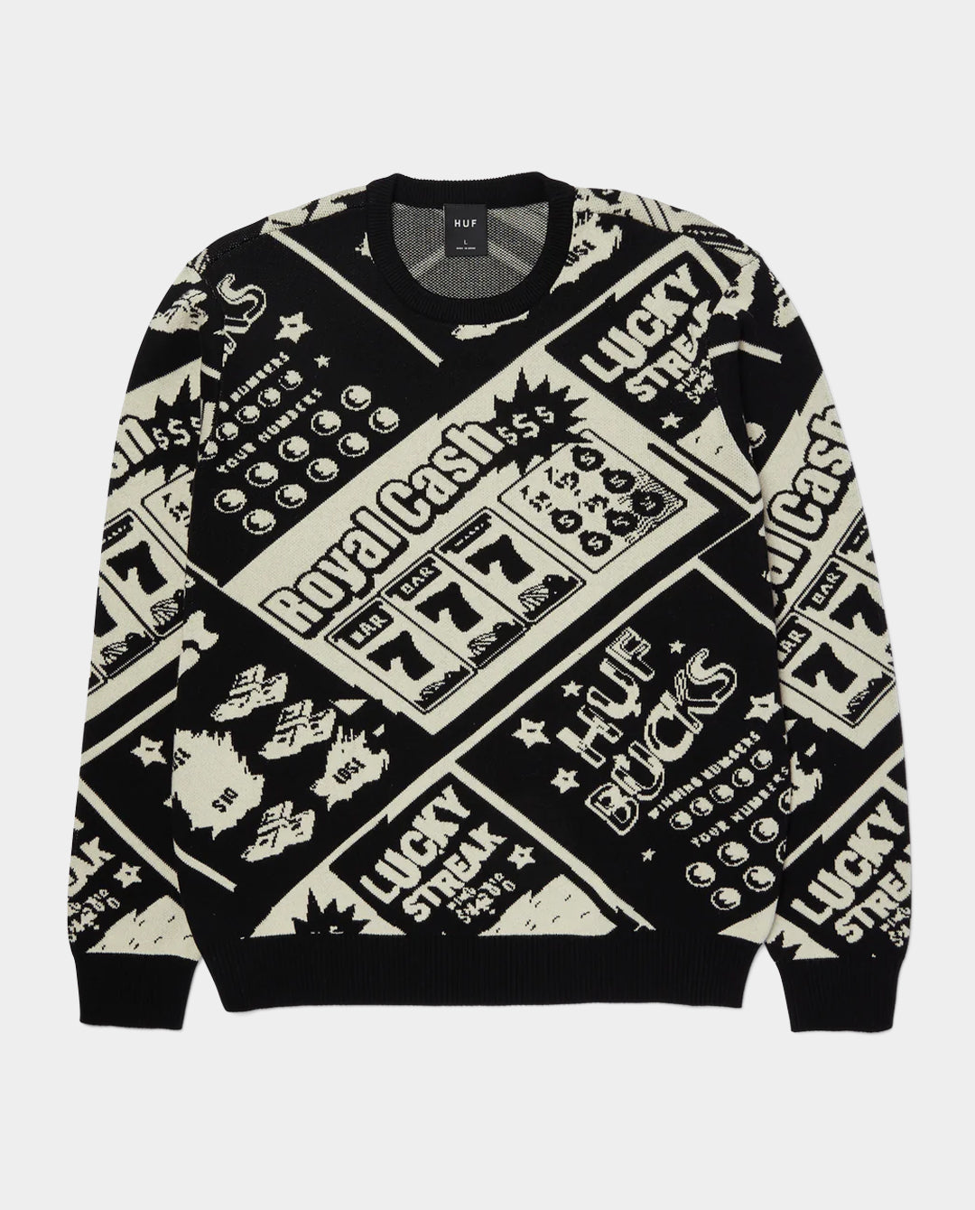 Huf - Lucky Crewneck - Black Crewneck HUF