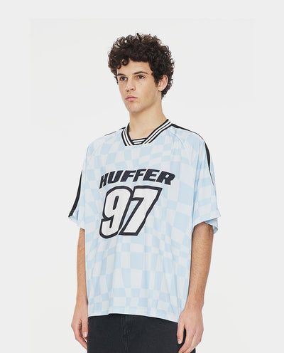 Huffer - Uncheck Football Jersey - Y2K Blue T-Shirts Huffer   