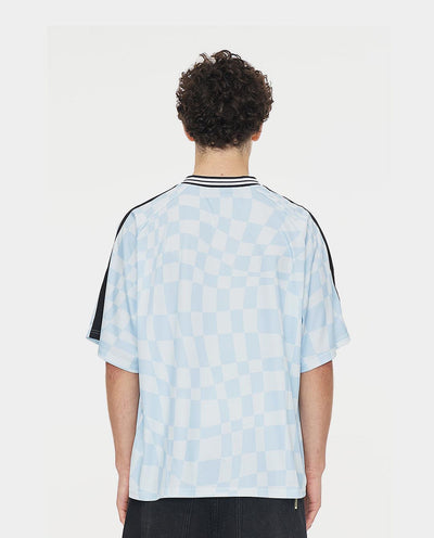 Huffer - Uncheck Football Jersey - Y2K Blue T-Shirts Huffer   