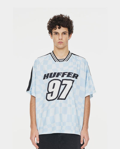 Huffer - Uncheck Football Jersey - Y2K Blue T-Shirts Huffer   