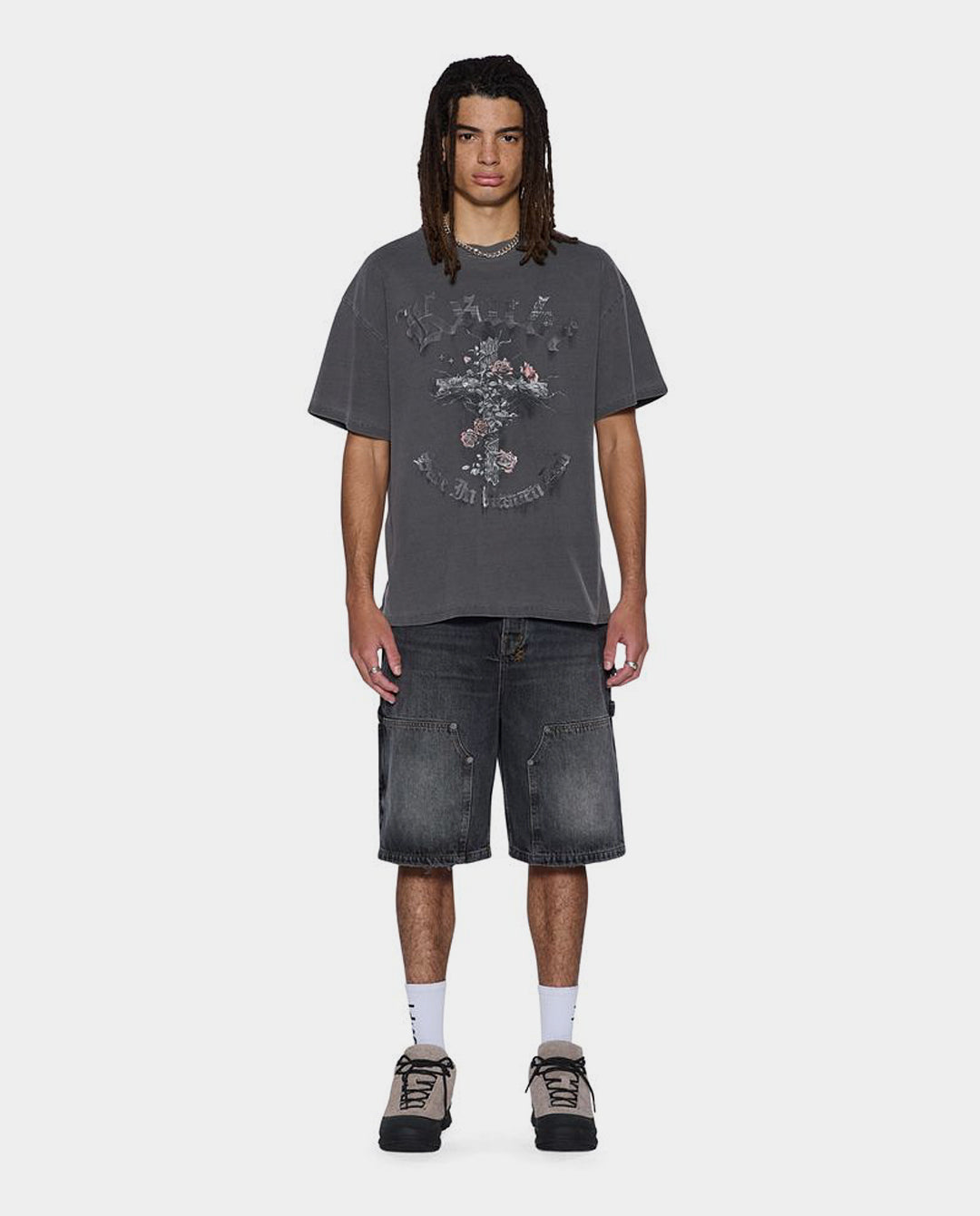 Ksubi - Thorned Excess T-Shirt - Charcoal T-Shirts Ksubi