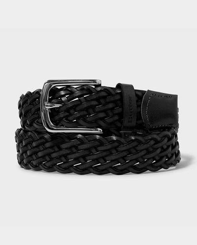 Butter Goods - Leather Braided Belt - Black Belts Butter Goods