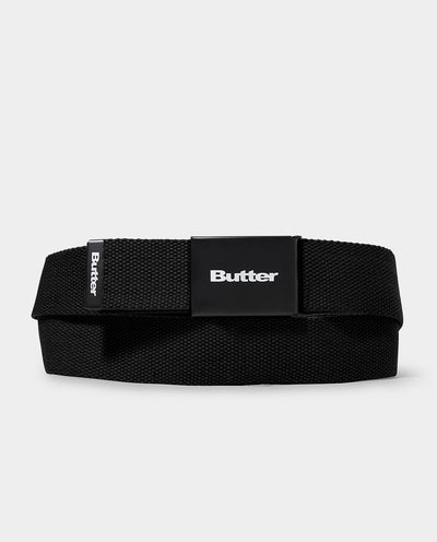 Butter Goods - Logo Woven Belt - Black Belts Butter Goods
