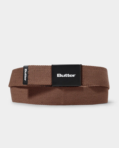 Butter Goods - Logo Woven Belt - Brown Belts Butter Goods