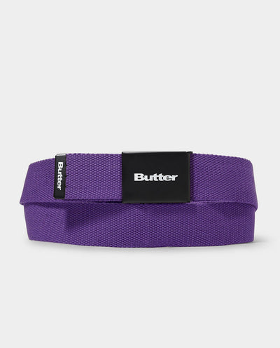 Butter Goods - Logo Woven Belt - Purple Belts Butter Goods
