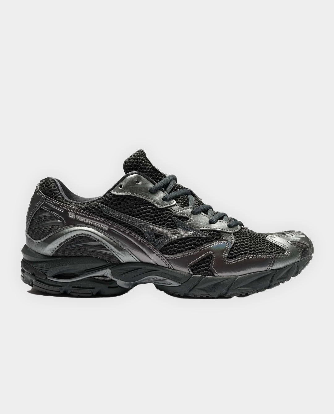 Mizuno - Wave Rider 10 - Black Sand/Metallic Grey Shoes Mizuno