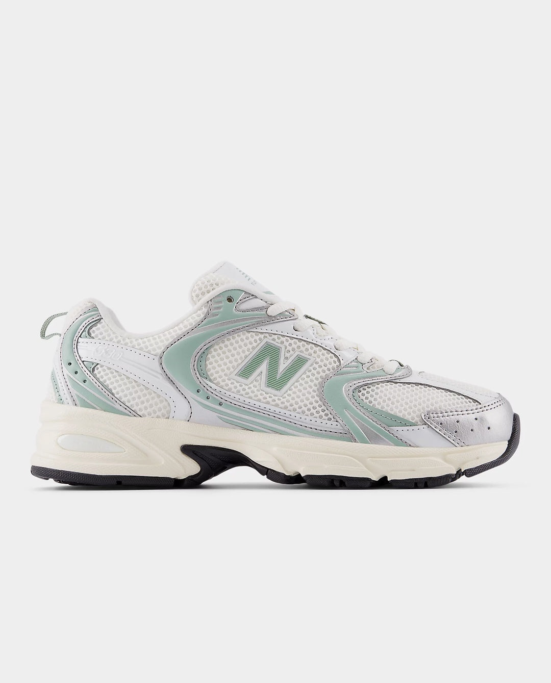 New Balance - 530SEB Shoe - Silver Metallic/Mosaic Green Shoes New Balance