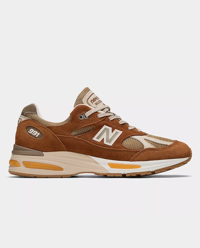 New Balance - 991GB2 Shoe - Caramel Cafe/Dijon/Feather Gray Shoes New Balance