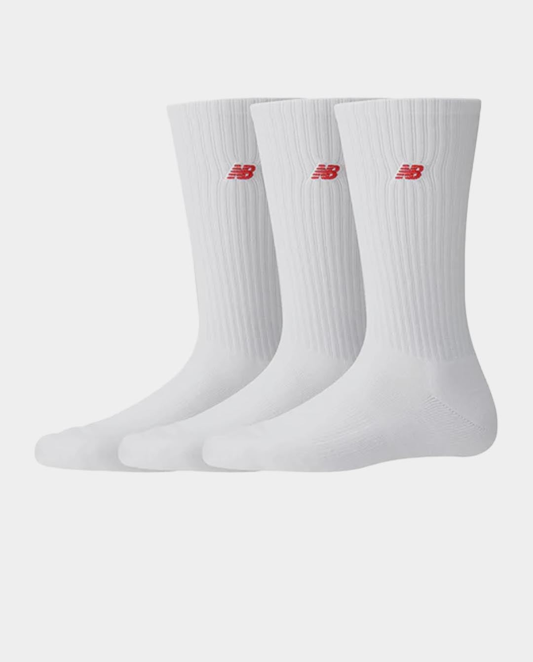 New Balance P Logo 3pk Sock - White Socks New Balance