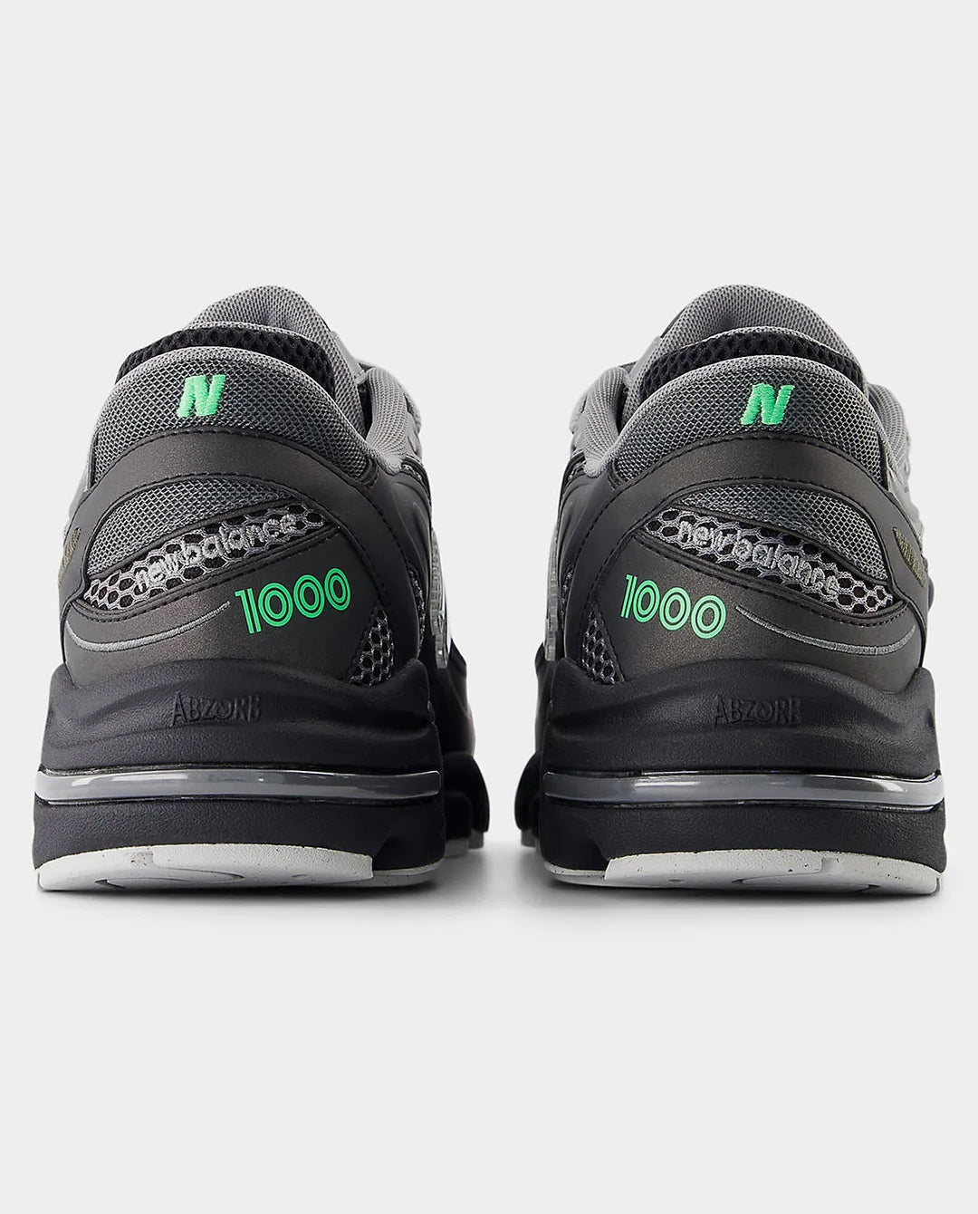 New Balance - 1000 Shoe - Black/Dark Silver Metallic/Lime Leaf Shoes New Balance