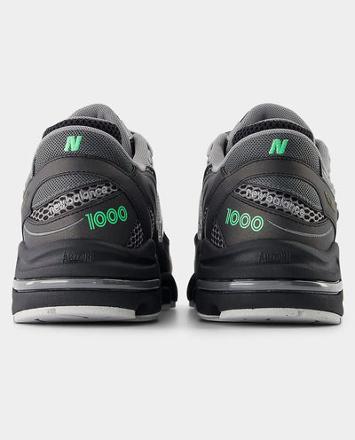 New Balance - 1000 Shoe - Black/Dark Silver Metallic/Lime Leaf Shoes New Balance