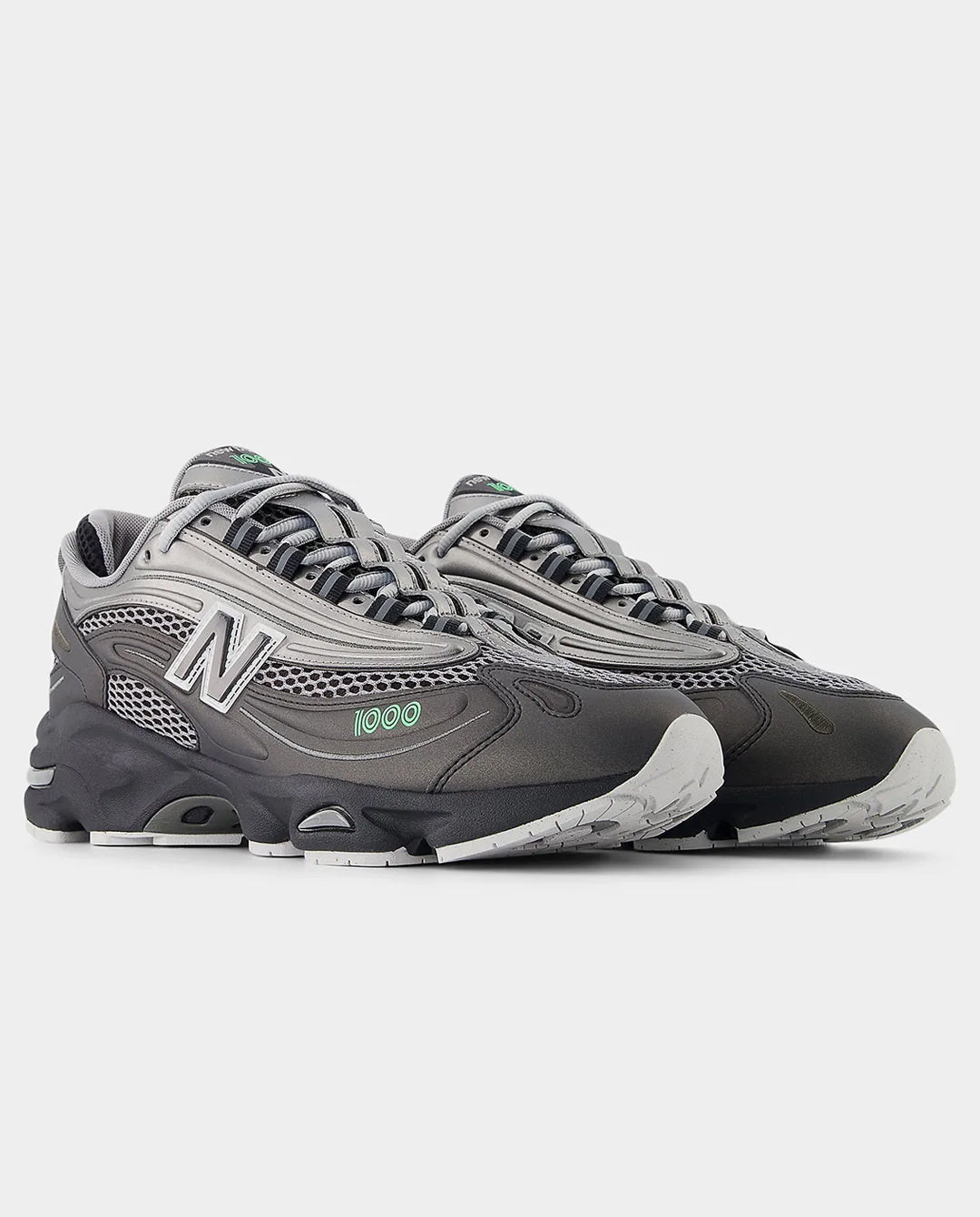 New Balance - 1000 Shoe - Black/Dark Silver Metallic/Lime Leaf Shoes New Balance