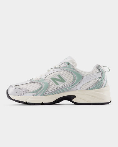 New Balance - 530SEB Shoe - Silver Metallic/Mosaic Green Shoes New Balance
