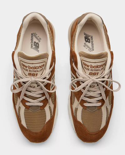 New Balance - 991GB2 Shoe - Caramel Cafe/Dijon/Feather Gray Shoes New Balance