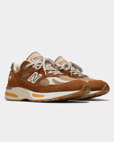 New Balance - 991GB2 Shoe - Caramel Cafe/Dijon/Feather Gray Shoes New Balance