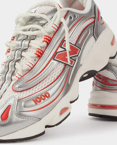 New Balance x thisisneverthat 1000 Shoe - Metallic Silver/Red Shoes New Balance