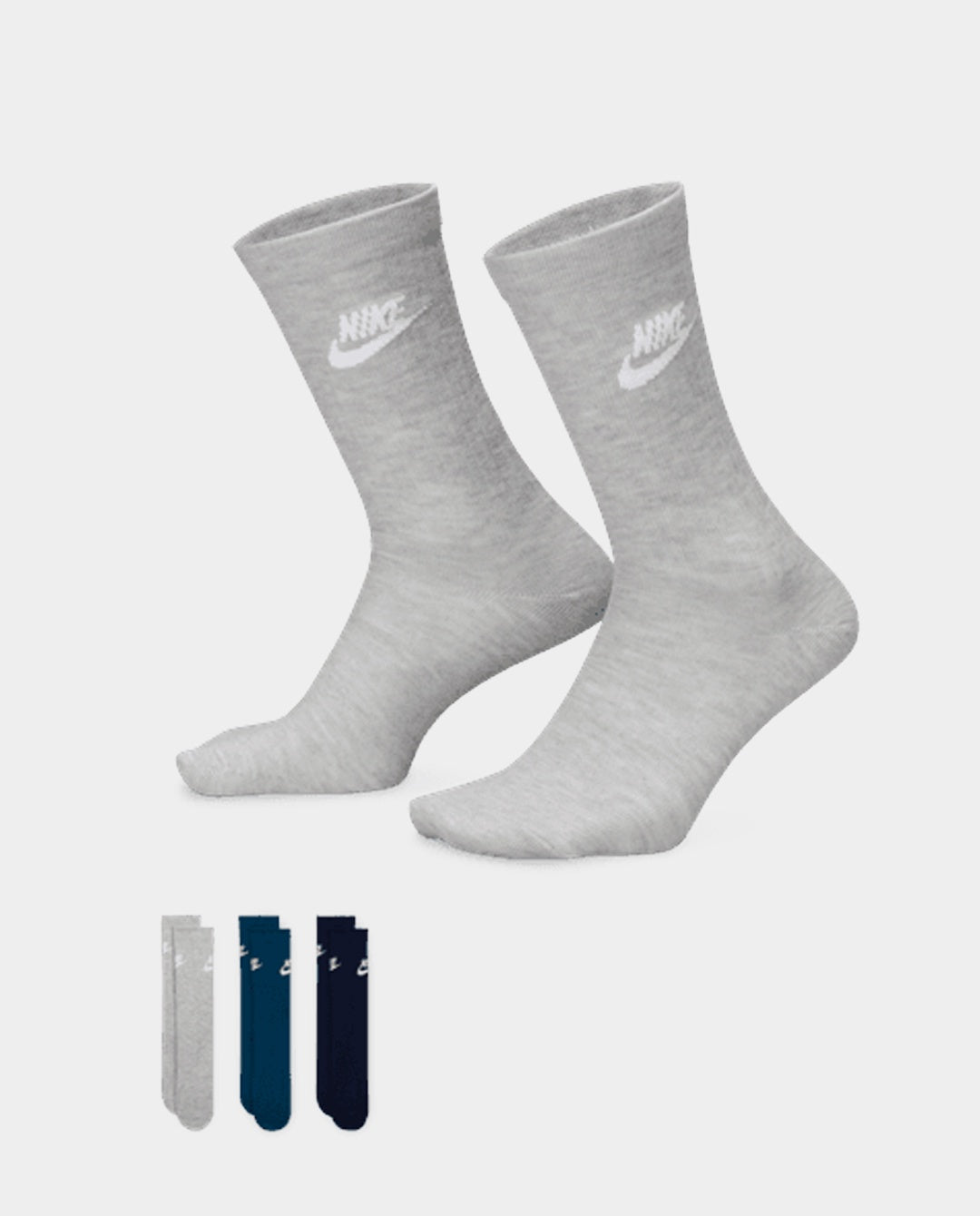 Nike - Everyday Essential Crew Socks - Blues/Grey Socks Nike