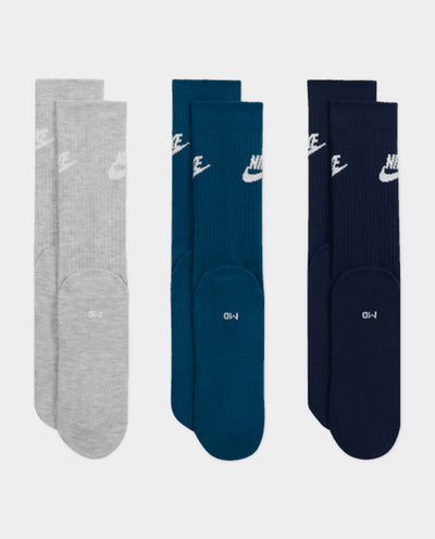 Nike - Everyday Essential Crew Socks - Blues/Grey Socks Nike